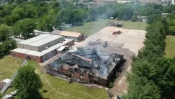 WAND drone video from Clinton Church fire