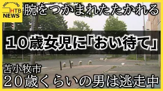 １０歳女児に「おい待て」付きまとう男に腕をつかまれたたかれる　２０歳くらいの男は逃走中　苫小牧市