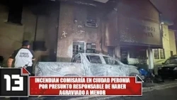 Police station set on fire in Ciudad Peronia over suspect accused of harming a minor