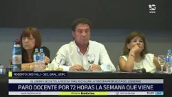 La UEPC confirmó un paro por 72 horas para la semana que viene
