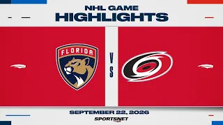 NHL Pre-Season Highlights | Panthers vs. Hurricanes - September 22, 2026
