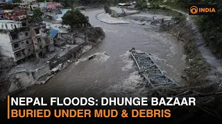 Nepal Floods: Dhunge Bazaar Buried Under Mud & Debris