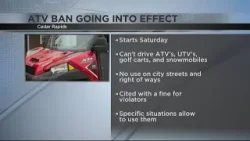 ATV Ban going into effect in Cedar Rapids on Saturday