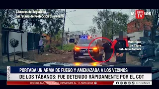 Arrested for threatening neighbors with a weapon in Los Tábanos