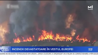 Wildfires in Spain and France have forced over 250,000 people to flee