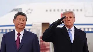 Trump, Xi Jinping'i kırmızı halı, askeri tören ve hava gösterisiyle karşıladı