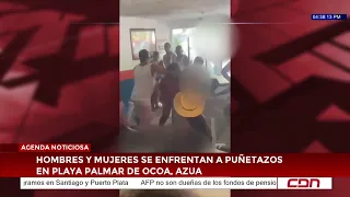 Hombres y mujeres se enfrentan a puñetazos en playa Palmar de Ocoa, Azua