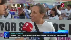 AGMER y AMET realizaron una marcha de antorchas en Paraná