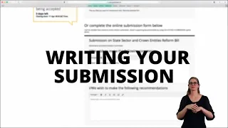 Quick Guide - Making a Submission to Select Committees with NZSL translation