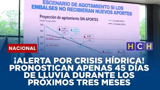 ¡Alerta por crisis hídrica! Pronostican apenas 45 días de lluvia durante los próximos tres meses