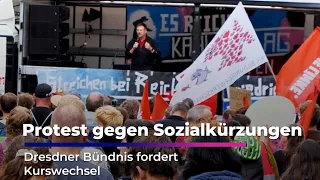 Dresden protests against social spending cuts