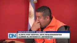 Alerta por vientos: ante requerimientos llamar al 2974040117 / 2974042152 Alerta por vientos: ante requerimientos llamar al 2974040117 / 2974042152