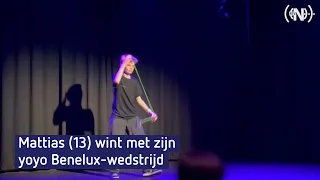 Mattias (13) wint Benelux-titel met zijn yoyo: 'Kijken hoe ver ik kom'