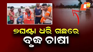 Nabarangpur: Farmer Stranded on Tamarind Tree for 7 Hours, Rescued by Fire Services