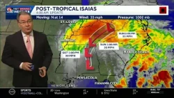 Isaias now post-tropical but brings weekend changes