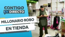 LADRÓN SERÍA EL GUARDIA: Cámaras captaron robo a tienda en Maipú - Contigo en Directo