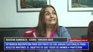 ASUCENA SAMBUEZA OPEN REGISTRATION TO JOIN THE CULTURAL GAMES FOR SENIORS