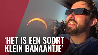 Zo keken Amsterdammers naar de zonsverduistering