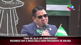 🔴"AS FOR ME, TO HELL WITH THE COMMENTS" HE RECOGNIZES DIEGO ÁVILA AS PRESIDENT OF BOLIVIA TODAY
