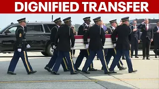 FULL: President Trump Attends Dignified Transfer Ceremony