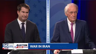 Ed Markey-Seth Moulton Senate debate on Boston 25: War in Iran