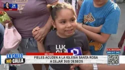 Fieles acuden a la iglesia Santa Rosa a dejar sus deseos por Semana Santa