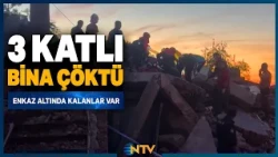 Breaking News: 3-Story Building Collapses in Zonguldak! 1 of 2 People Trapped Under Rubble Rescue...