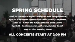 Lake Area Chorale Spring Schedule