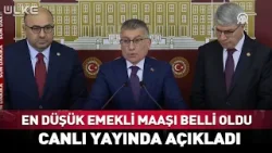 En Düşük Emekli Maaşı Belli Oldu! Canlı Yayında Açıkladı #Sondakika En Düşük Emekli Maaşı Belli Oldu! Canlı Yayında Açıkladı #Sondakika