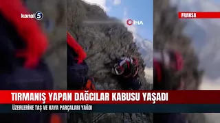 Climbers Experience a Nightmare! Rocks and Boulders Rain Down on Them