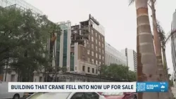 Building damaged by crane during Hurricane Milton is now up for sale