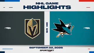 NHL Pre-Season Highlights | Golden Knights vs. Sharks - September 22, 2026