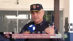 Foragido da justiça é preso ao furtar fios de cobre frente a base da PM no Bosque da Saúde Foragido da justiça é preso ao furtar fios de cobre frente a base da PM no Bosque da Saúde