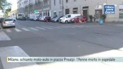 Milano, incidente moto-auto in piazza Prealpi: 19enne morto in ospedale