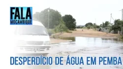 Ruptura de conduta de água cria "lagoa artificial" e corta estrada em Chuíba-Pemba @PortalFM24
