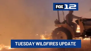 Oregon wildfires update: Rowe Creek Complex 89% contained