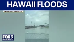 Сильные дожди на Гавайях вызывают внезапные наводнения и размывают дороги.