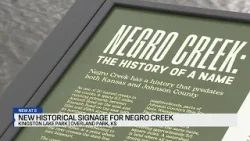 Новая табличка увековечивает историю ручья Негро-Крик.