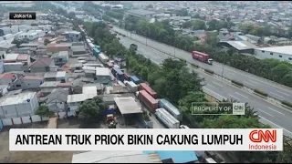 Antrean Truk Priok Bikin Cakung Lumpuh