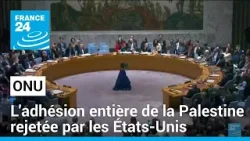 ONU : l'adhésion pleine et entière de la Palestine rejetée par les États-Unis • FRANCE 24