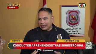 Driver arrested after road accident in Luque