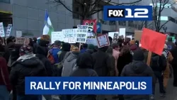 Portland protesters rally downtown for Minneapolis shooting victims
