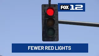 Some US cities, including Portland, have begun rewarding careful drivers with fewer red lights