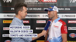 Motorbike rider Valentin Debise on ZXMOTO and Donington