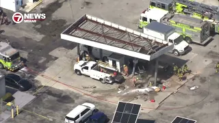 4 injured, 1 dead after explosion at gas pumps at county facility in SW Miami-Dade