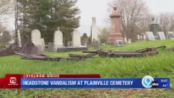 Headstone vandalism at Plainville cemetery