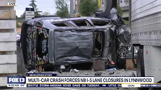 DUI crash shuts Lynnwood, WA highway down, causes multiple injuries | FOX 13 Seattle