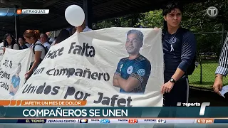Human chain formed for the disappearance of student Jafeth González