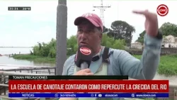 Members of the canoeing school explain how the river rising affects them