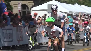 The kids ride with Kristin Armstrong kicks off events at the Twilight Criterium